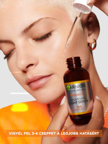 GARNIER Skin Naturals 30ml ragyogást adó éjszakai szérum C-vitaminnal
